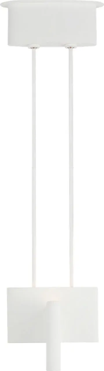 Lotura 36" Intersecting Linear Pendant in Museum White - Image 2