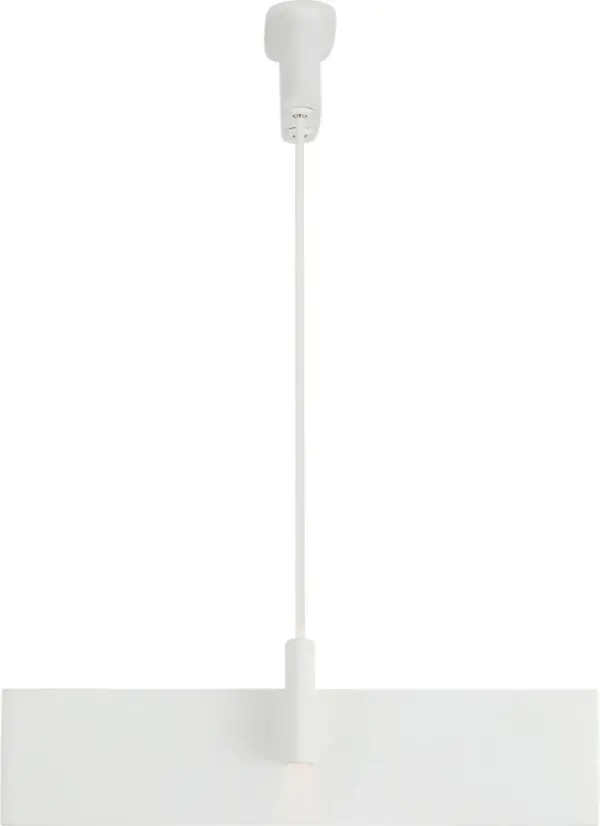 Lotura 36" Intersecting Linear Pendant in Museum White - Image 3