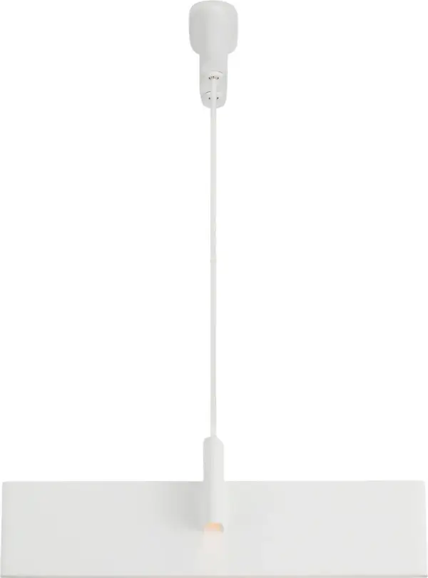 Lotura 36" Intersecting Linear Pendant in Museum White - Image 4