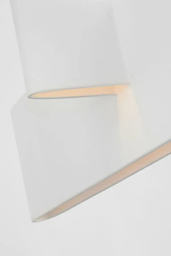 Lotura 36" Intersecting Linear Pendant in Museum White - Image 6