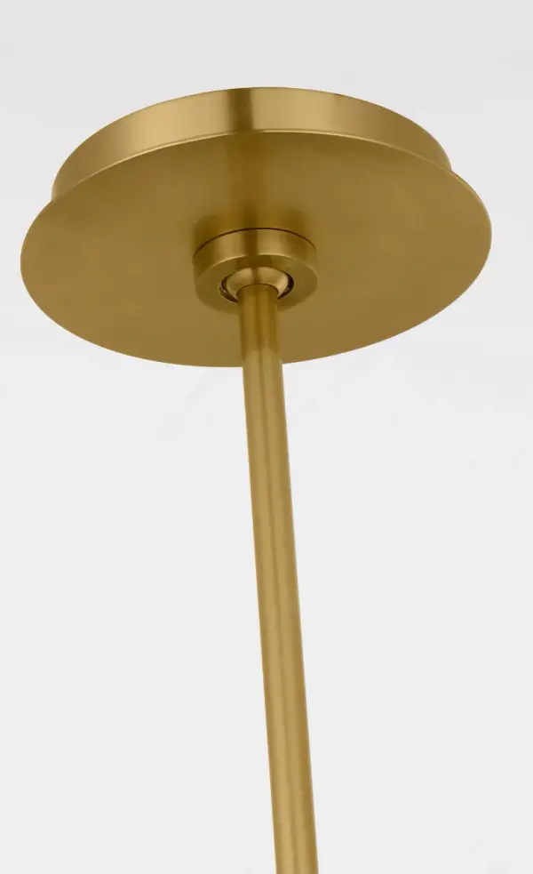 Melange 54" Linear Pendant in Antique-Burnished Brass with Alabaster - Image 11