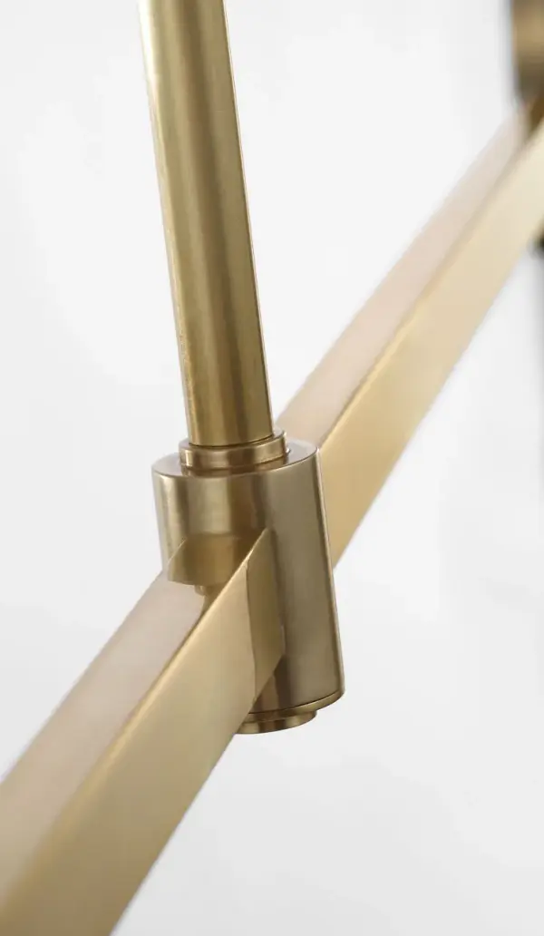 Melange 54" Linear Pendant in Antique-Burnished Brass with Alabaster - Image 18