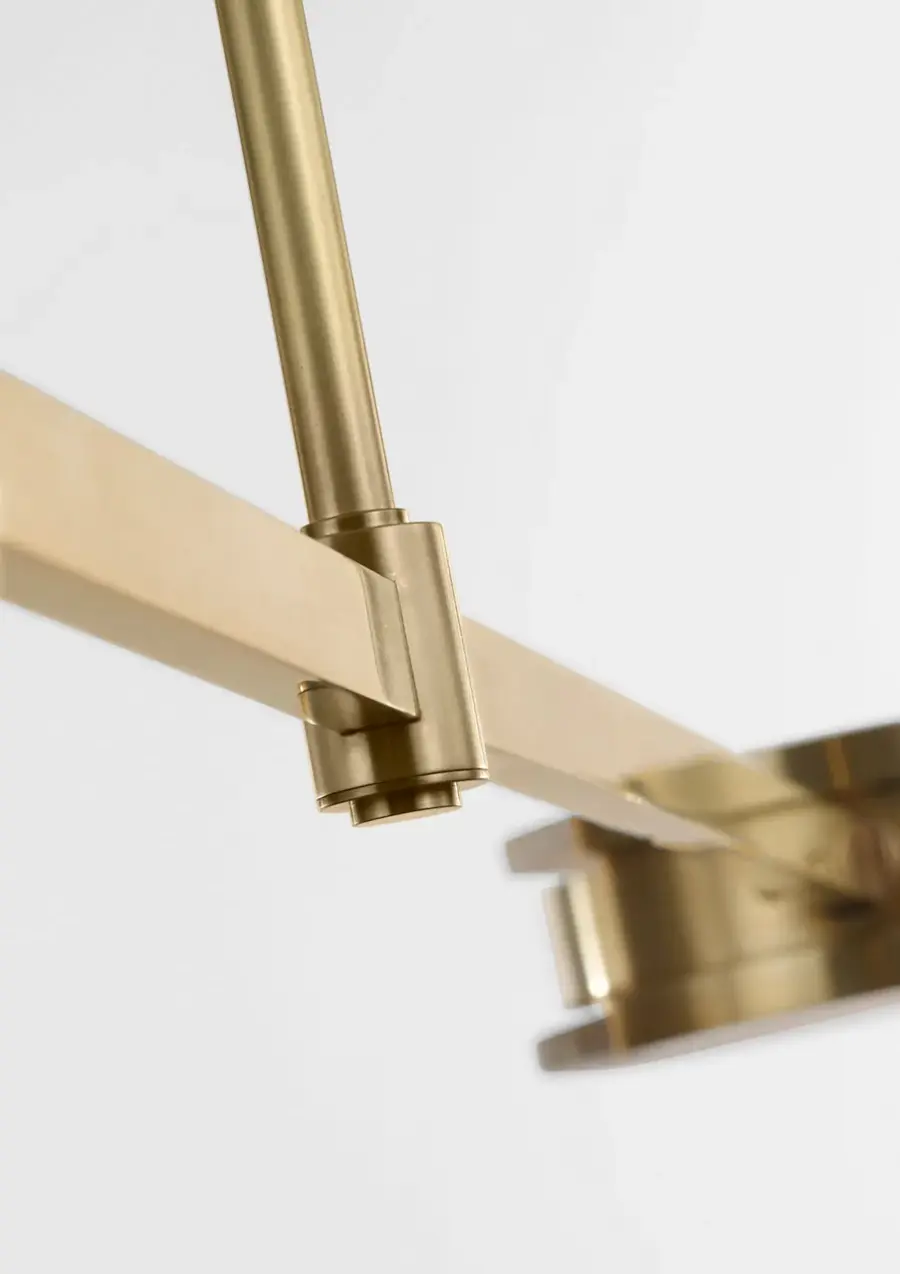 Melange 54" Linear Pendant in Antique-Burnished Brass with Alabaster - Image 20