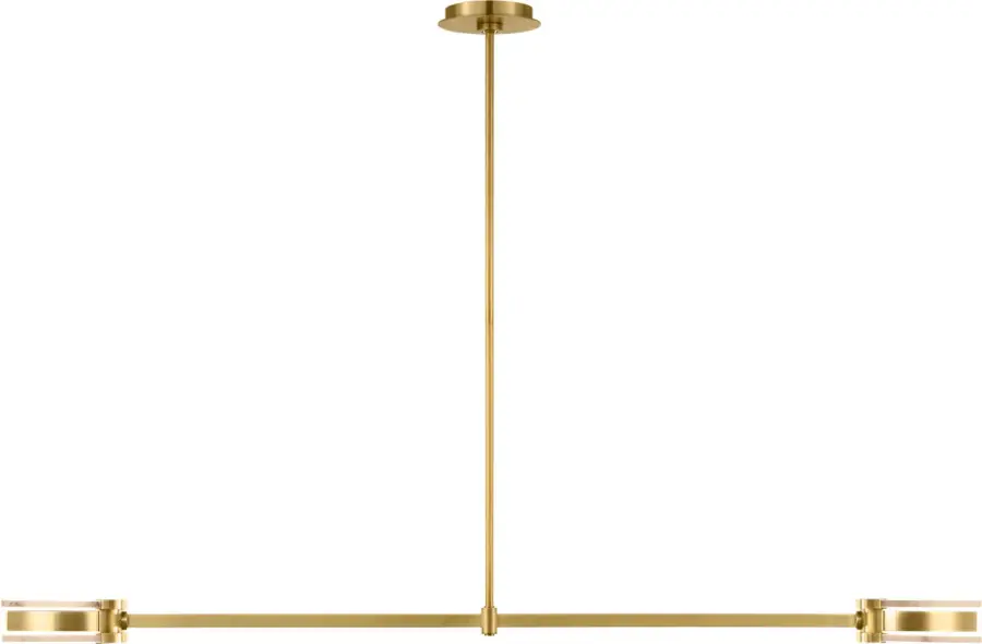Melange 54" Linear Pendant in Antique-Burnished Brass with Alabaster - Image 24