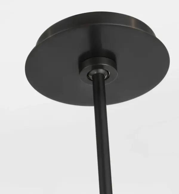 Melange 72" Multi-Positional Chandelier in Bronze with Alabaster - Image 5