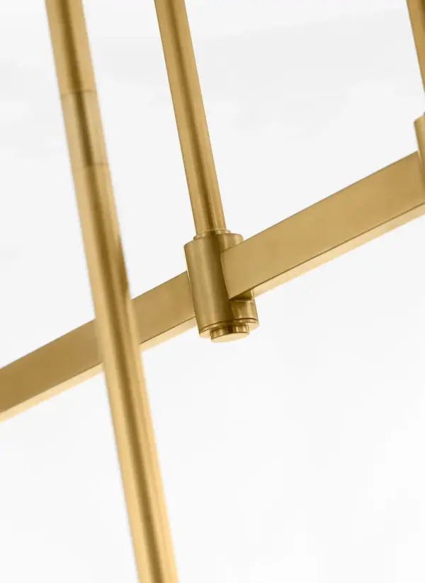 Melange 54" Multi-Positional Chandelier in Antique-Burnished Brass with Alabaster - Image 12