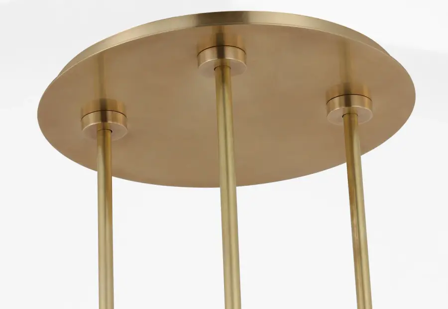Melange 54" Multi-Positional Chandelier in Antique-Burnished Brass with Alabaster - Image 8