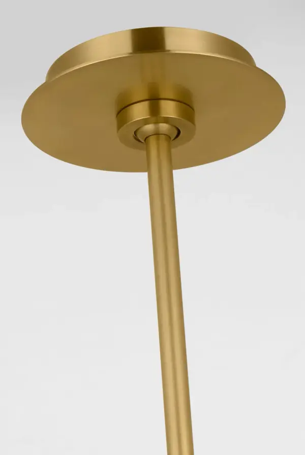 Melange 7" Pendant in Antique-Burnished Brass with Alabaster - Image 4