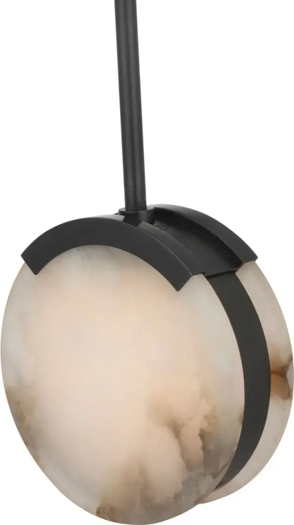 Melange 7" Pendant in Bronze with Alabaster - Image 3