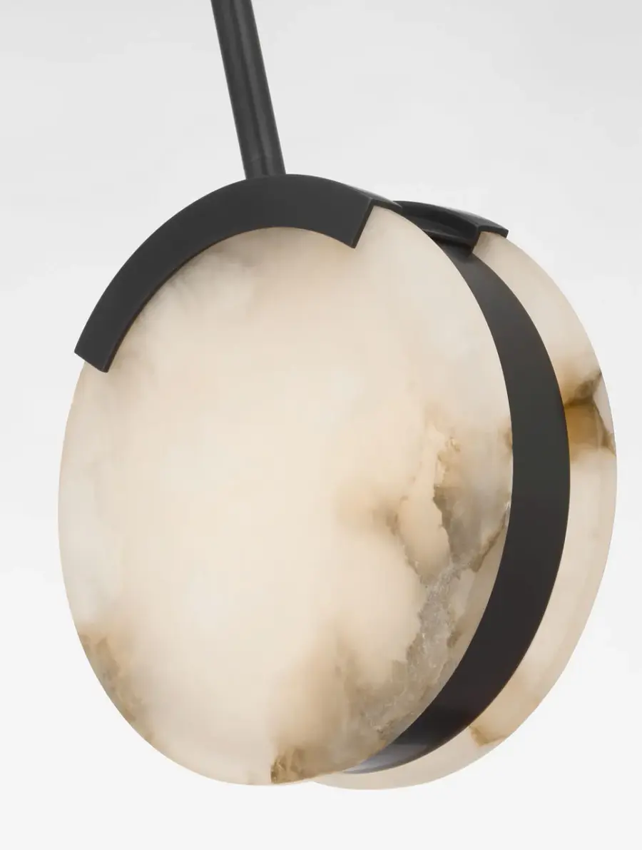 Melange 7" Pendant in Bronze with Alabaster - Image 8