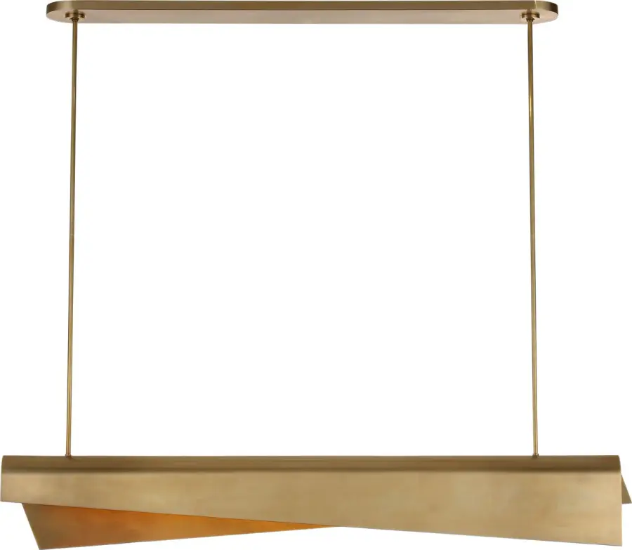 Sophisticated 48" Linear Pendant with Warm Brass Finish - Image 1