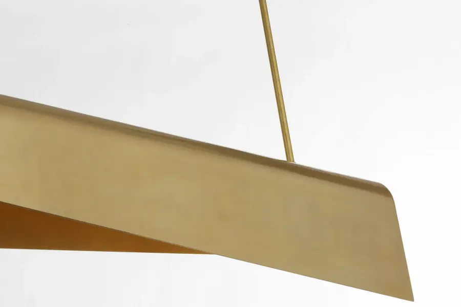 Sophisticated 48" Linear Pendant with Warm Brass Finish - Image 11