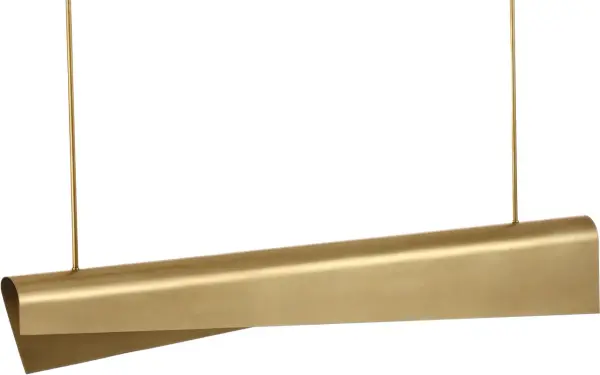 Sophisticated 48" Linear Pendant with Warm Brass Finish - Image 3