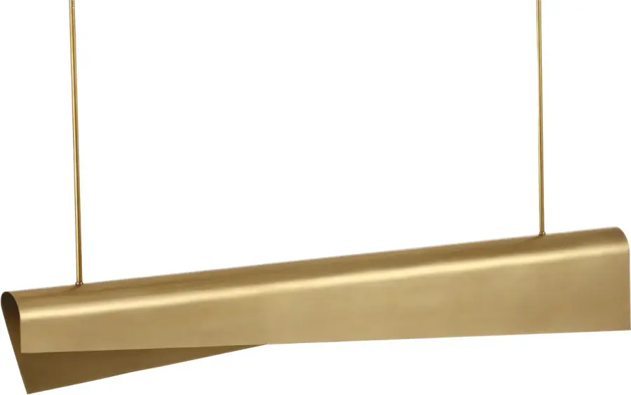 Sophisticated 48" Linear Pendant with Warm Brass Finish - Image 3