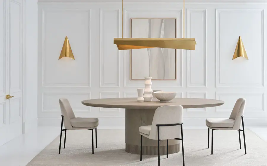 Sophisticated 48" Linear Pendant with Warm Brass Finish - Image 4