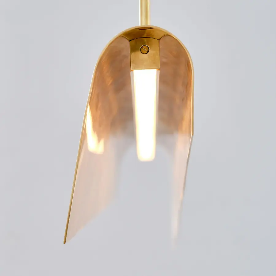 Sophisticated 48" Linear Pendant with Warm Brass Finish - Image 5