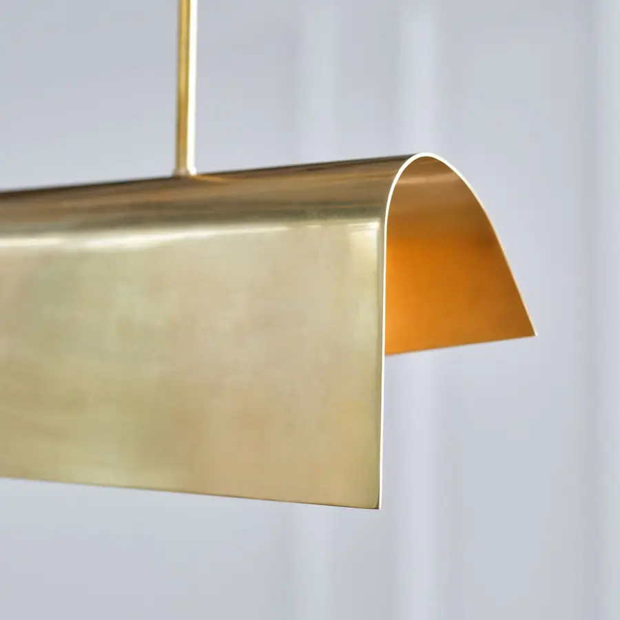 Sophisticated 48" Linear Pendant with Warm Brass Finish - Image 7