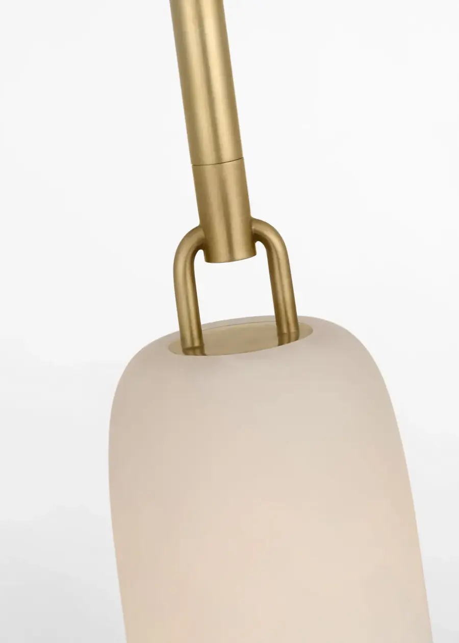 Formosa 11" Single Pendant in Antique-Burnished Brass with Alabaster - Image 4