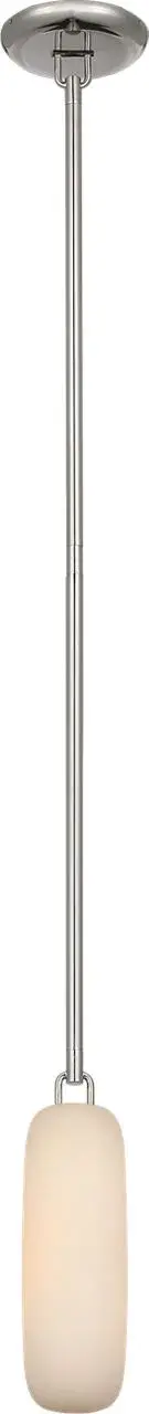 The Formosa pendant combines polished nickel hardware with natural alabaster for a refined, transitional look. At 11 inches, it's perfectly scaled for intimate spaces, kitchen islands, or clustered installations. - alternate view