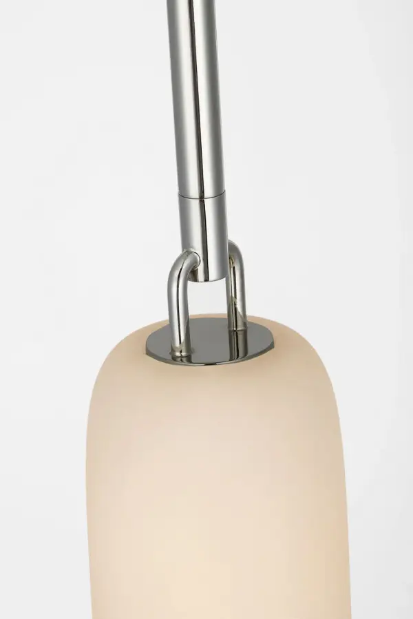 Formosa 11" Single Pendant in Polished Nickel with Alabaster - Image 4