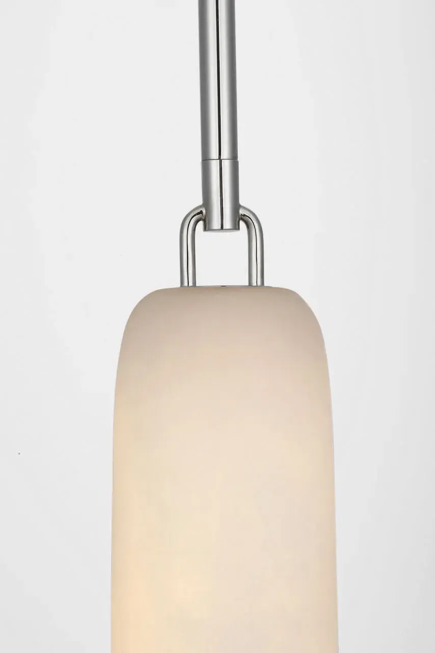 Formosa 11" Single Pendant in Polished Nickel with Alabaster - Image 6