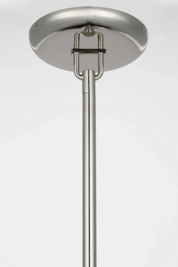 Formosa 11" Single Pendant in Polished Nickel with Alabaster - Image 7