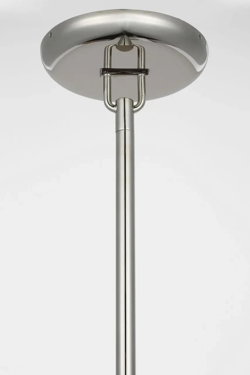 Formosa 11" Single Pendant in Polished Nickel with Alabaster - Image 7