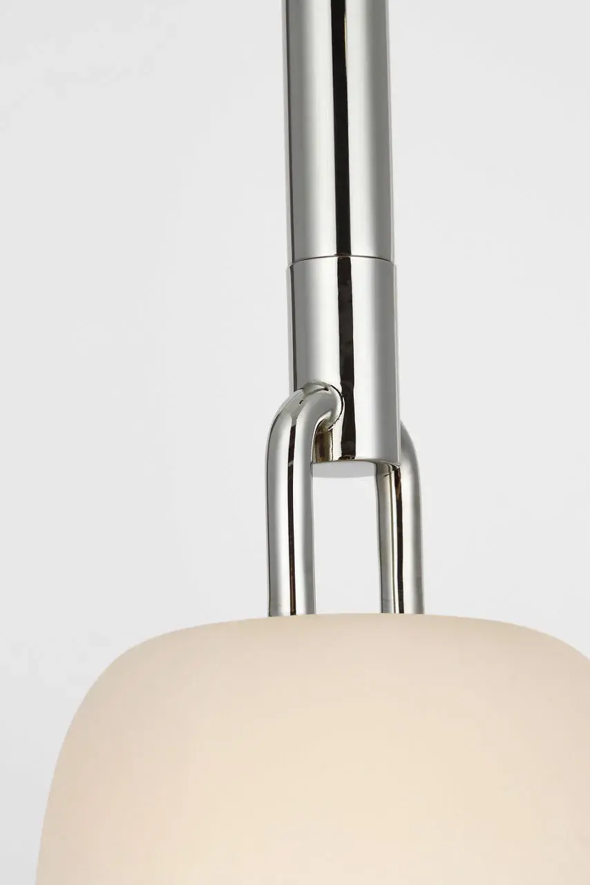 Formosa 11" Single Pendant in Polished Nickel with Alabaster - Image 9