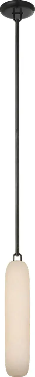 Formosa 17" Single Pendant in Bronze with Alabaster - Image 2