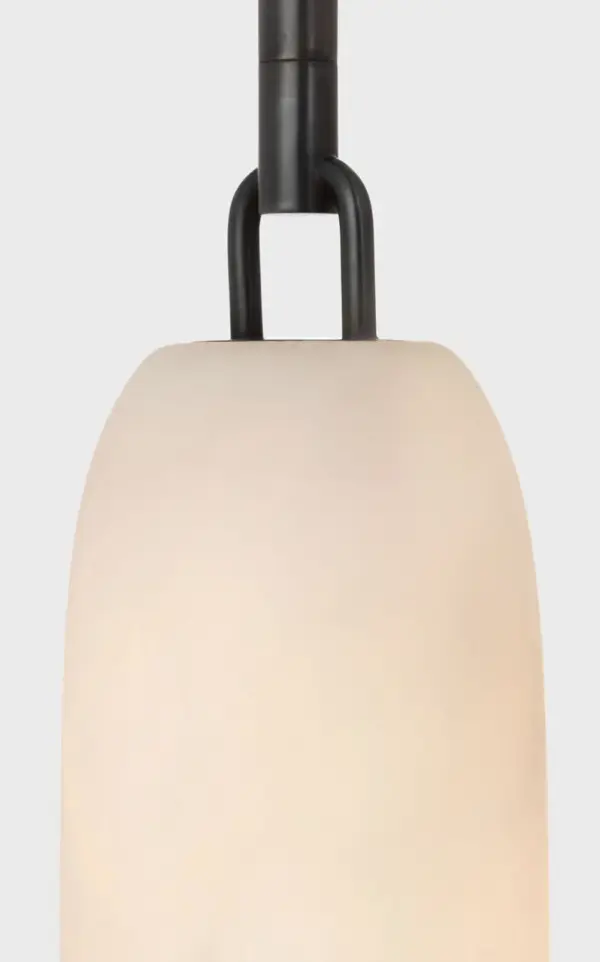 Formosa 17" Single Pendant in Bronze with Alabaster - Image 7
