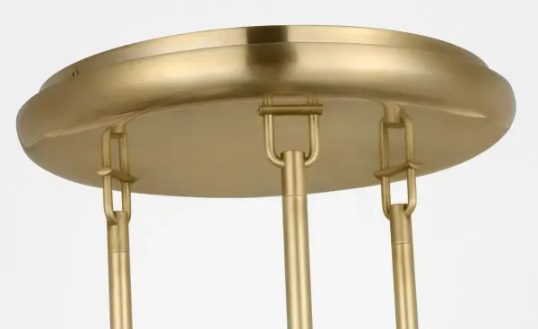 Formosa 3-Light Pendant in Antique-Burnished Brass with Alabaster - Image 11