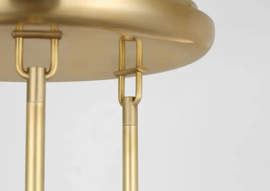 Formosa 3-Light Pendant in Antique-Burnished Brass with Alabaster - Image 8