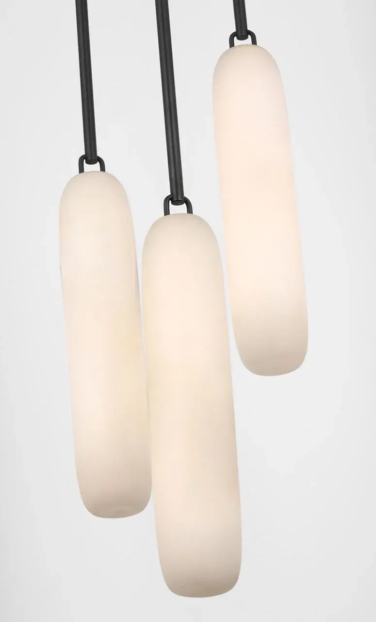 Formosa 3-Light Pendant in Bronze with Alabaster - Image 6