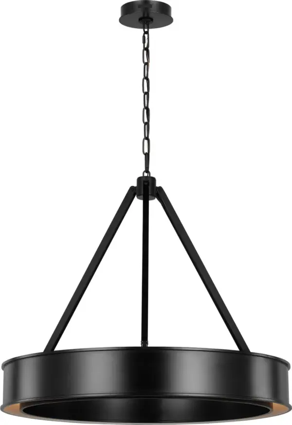 Leonard Medium Chandelier in Aged Iron - Image 3