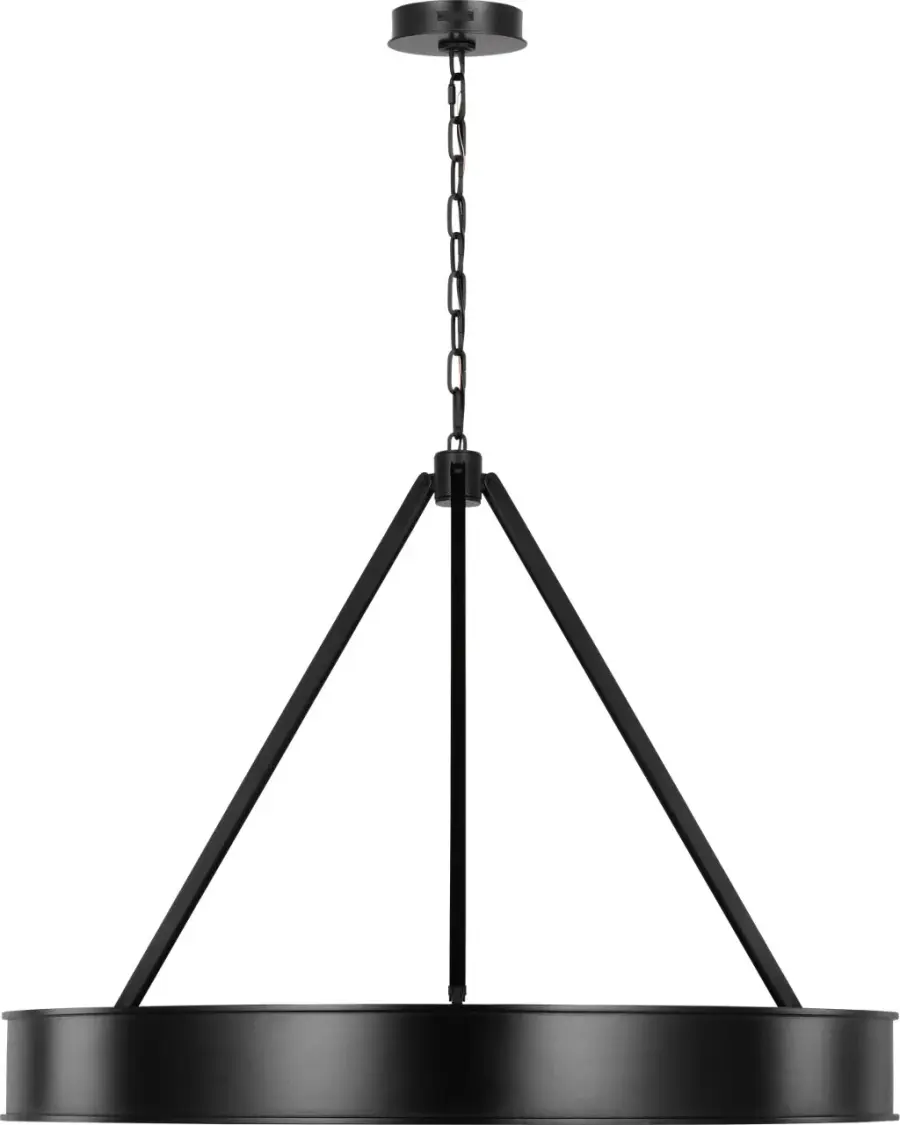 Leonard Large Chandelier in Aged Iron - Image 4