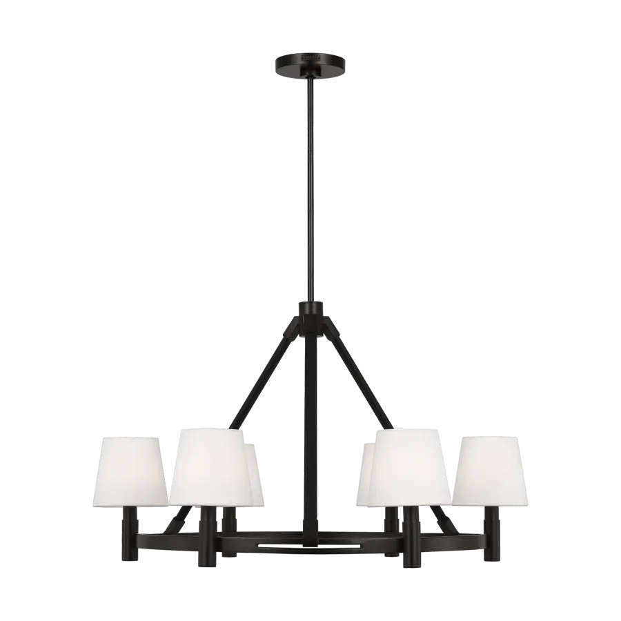Grayson Large Chandelier in Aged Iron - Image 1