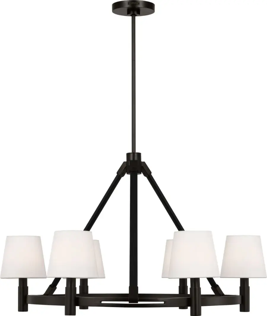 Grayson Large Chandelier in Aged Iron - Image 2