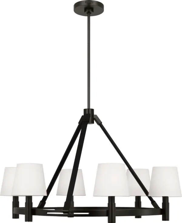 Grayson Large Chandelier in Aged Iron - Image 4
