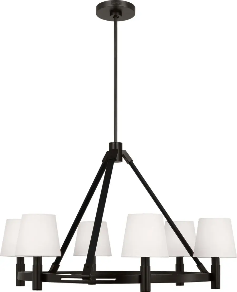 Grayson Large Chandelier in Aged Iron - Image 4