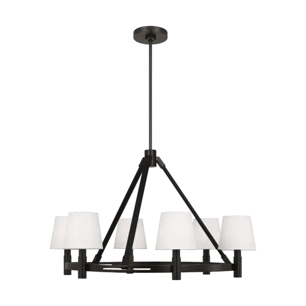 Grayson Large Chandelier in Aged Iron - Image 5