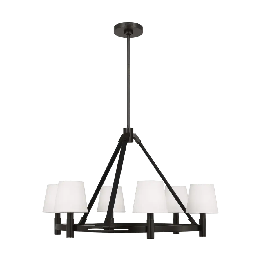 Grayson Large Chandelier in Aged Iron - Image 5