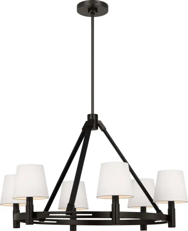 Grayson Large Chandelier in Aged Iron - Image 6
