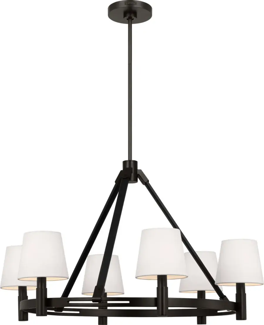 Grayson Large Chandelier in Aged Iron - Image 6