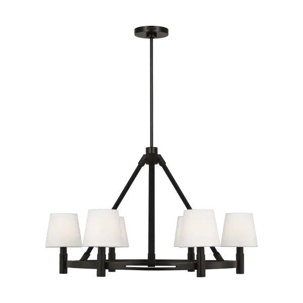 Grayson Large Chandelier in Aged Iron - Image 7