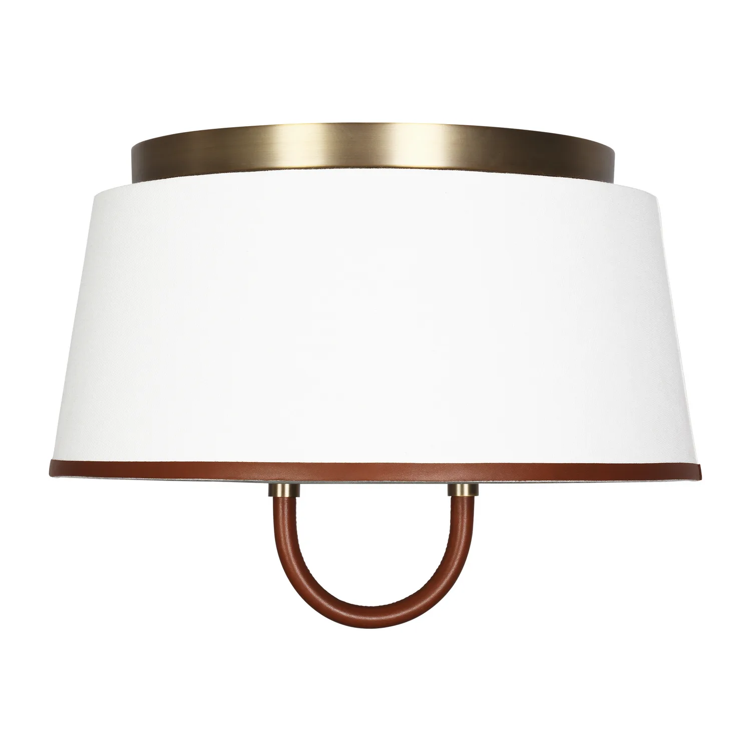 Katie Two Light Flush Mount in Time Worn Brass