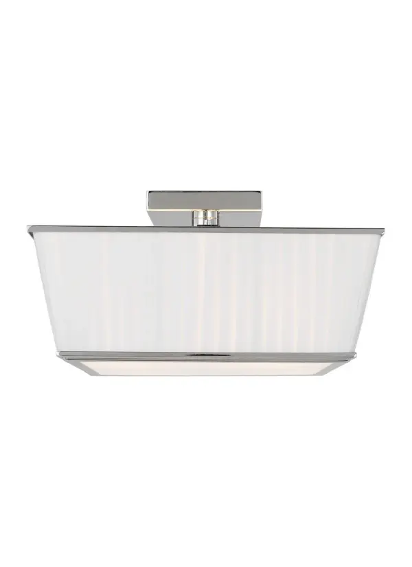 Esther Four Light Flush Mount in Polished Nickel