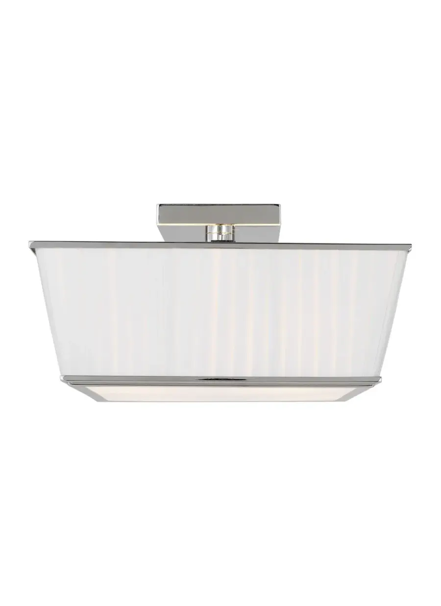 Esther Four Light Flush Mount in Polished Nickel