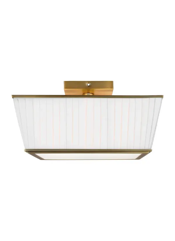 Esther Four Light Flush Mount in Time Worn Brass