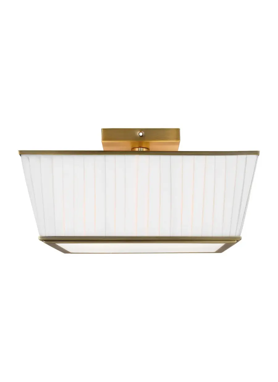 Esther Four Light Flush Mount in Time Worn Brass