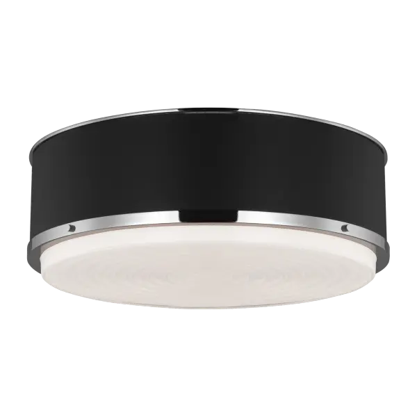 The Marlowe Large Flush Mount combines transitional elegance with practical functionality. Its polished nickel finish and clean lines make it versatile for bedrooms, hallways, and bathrooms where ceiling clearance is limited.
